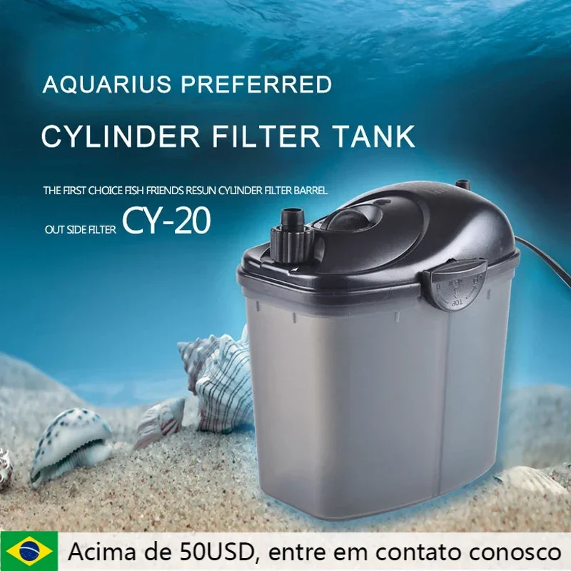 3W Fish Tank Filter Bucket Aquarium Filter External Mute High Performance Water Pump 220V-240V Aquarium Accessories