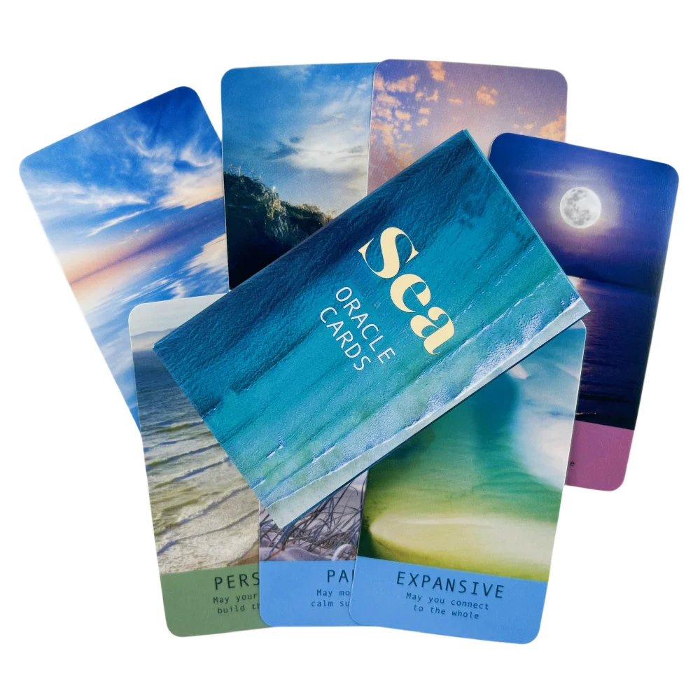 Sea Soul Oracle Cards A 48 English Visions Divination Edition Deck Borad Games Lenoramnd Tarot For Party Playing