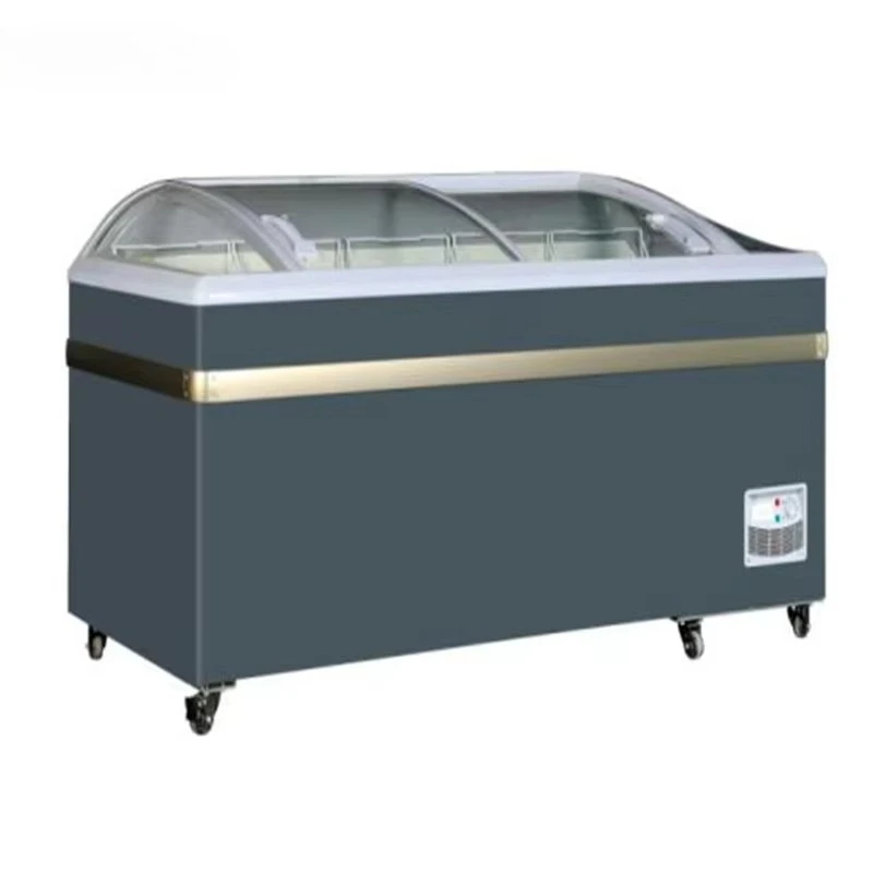 Double Doors Chest Refrigerator Freezer DDH-500XU(YX) Good Price Big Capacity 500L  220V/60HZ  Commercial  Glass Door
