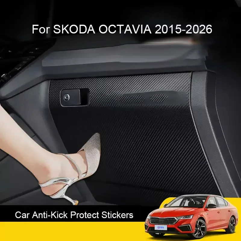 Car B-Pillar Anti-Dirty Door Anti-Kick Protect Pad For SKODA OCTAVIA 2015-2026 Auto Trunk Scratch Resistant Interior Accessory