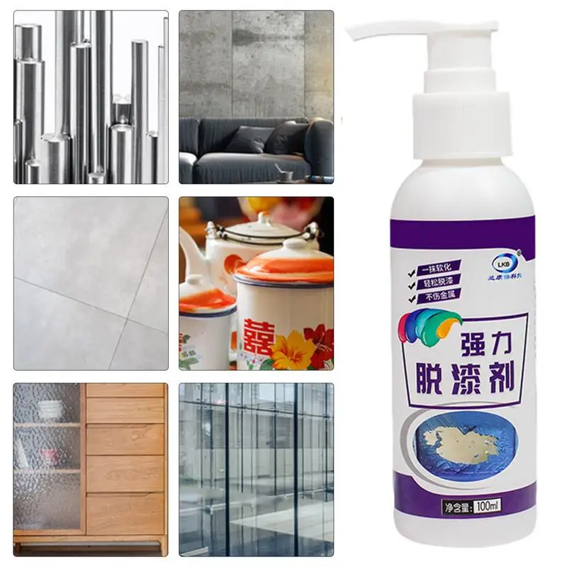 Paint Removal Agent 100ml Environmentally Friendly Paint Cleaner Remover Home Paint Solvents For Glass Tiles Cement Wooden