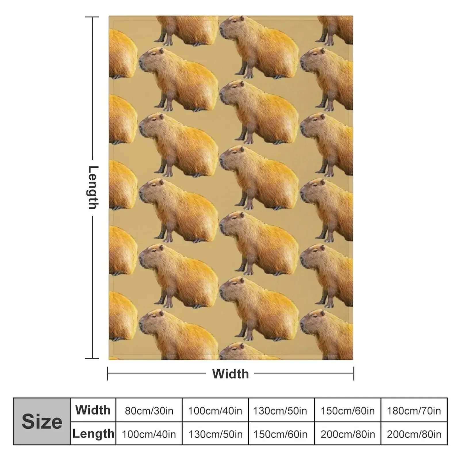 Chilled Capy Throw Blanket couch cozy soft plush fuzzy picnic outdoor blanket