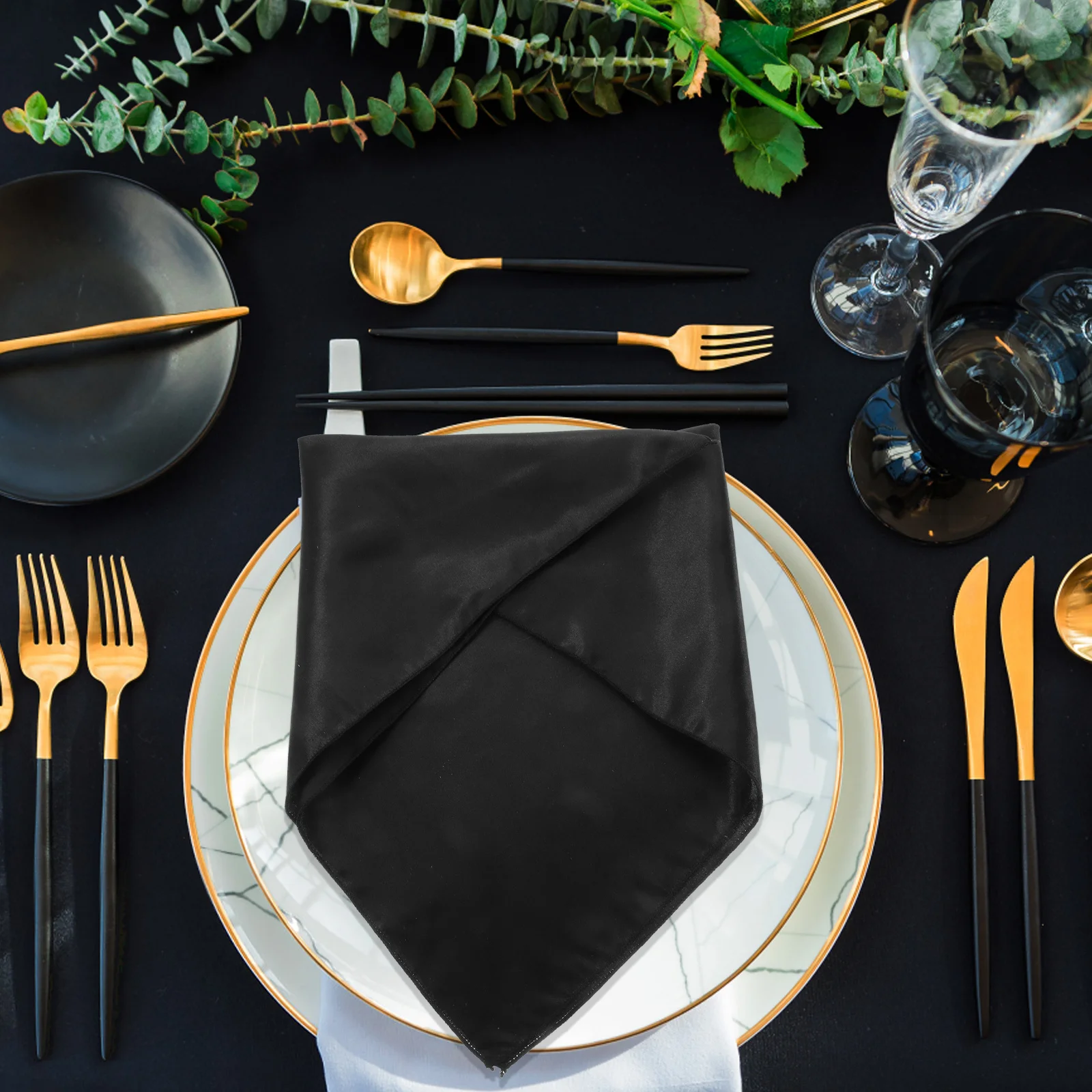 

5Pcs Washable Cloth Napkins Smooth Table Dinner Napkins for Indoor Outdoor Use Fabric Table Napkin Party Napkins,