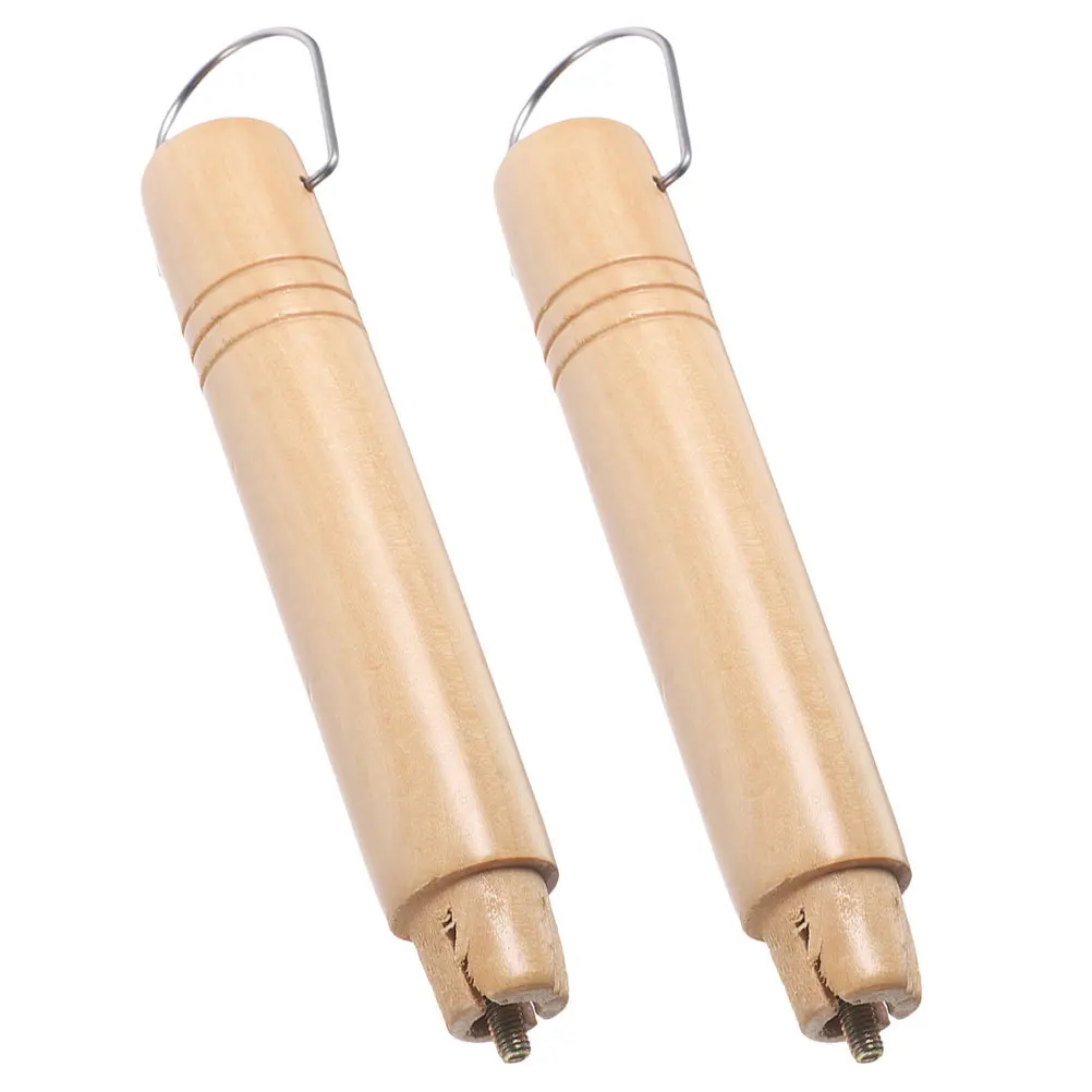 

2pcs Wooden Pot Handle Replacement Anti-Scald Non-Slip Grip For Milk Pan Cookware Kitchen Utensils Detachable Handle Set