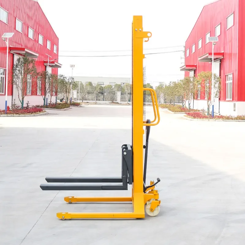 Haizhili 2T 1.6m Hand Hydraulic Value Fork Lift Type Manual Stacker With CE Certificate