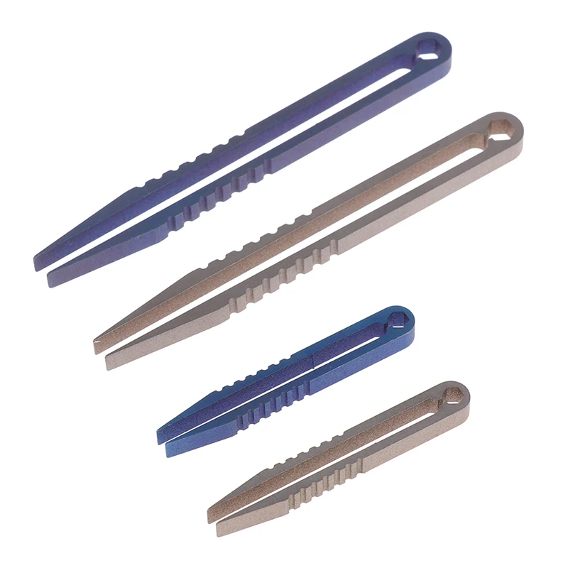 2Sizes TC4 Clip Cellular Titanium Tweezers Pick Up Clamping EDC Multipurpose Professional Maintenance Tool