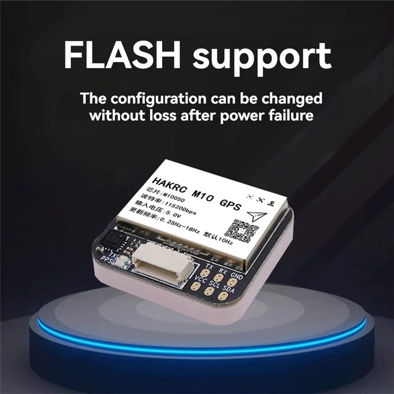 A33T-M10 GPS Module Built-Inqmc5883 Compass Flash Chip GPS+BDS+GALILEO 25X25mm Forrc FPV Long Range Airplane