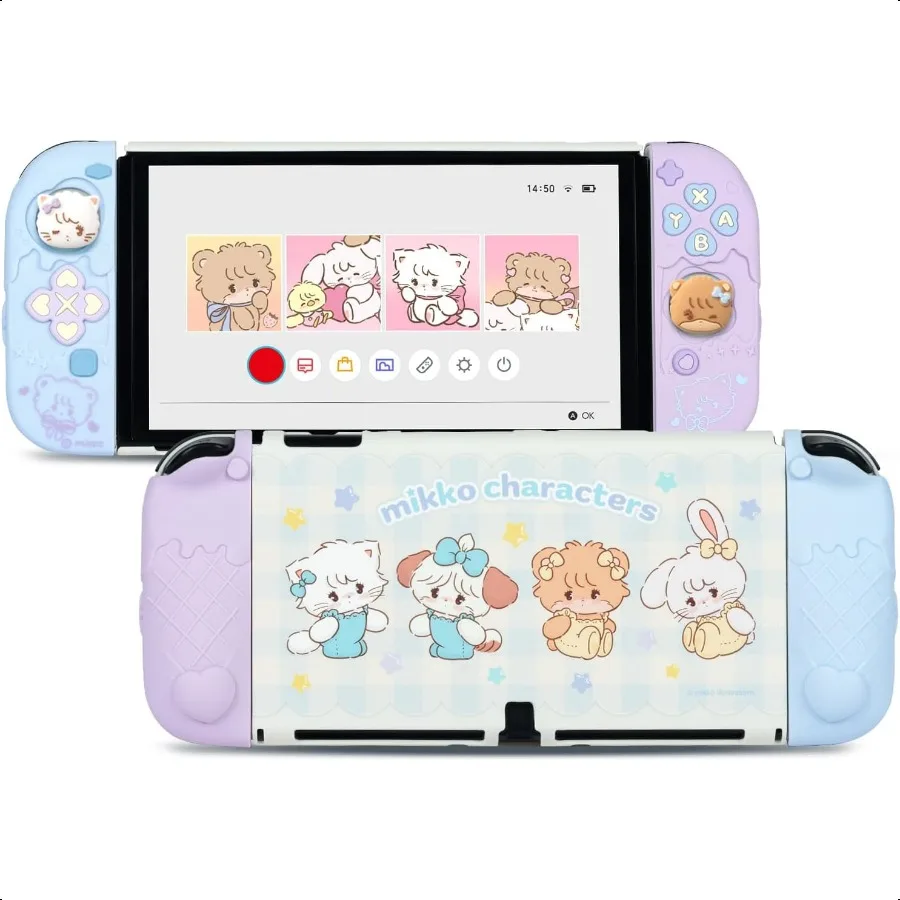 

Protective Case for Switch OLED Slim Soft Silicone Cover Separable Joy Con Shell Includes 2 Thumb Caps Mikko Sweet Thoughts Com