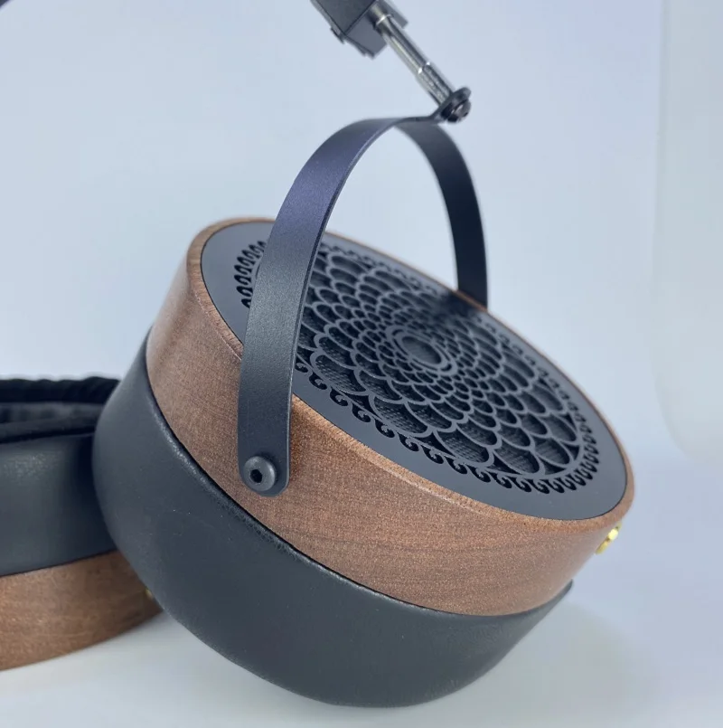 Imagem -04 - Sapele-madeira Headconjunto Kit Externo Madeira Shell Cup Headband Half Part Hifi Music Lover Headphones Hi-fi Audeze Lcd 100 mm