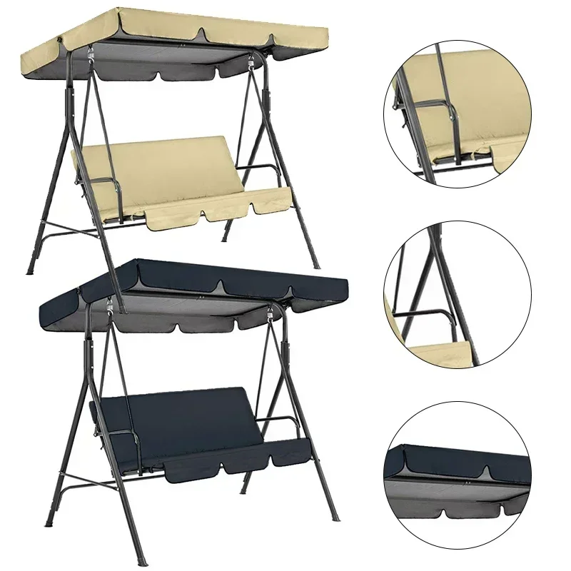 

Outdoor 210D Garden Chair Top Cover And Seat Cover Outdoor Swing Chair Canopy Sunshade Swing Top Cover Furniture Dust Cover