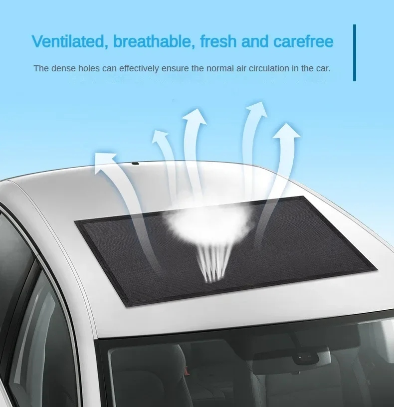 

Magnetic Sunroof Window Anti-mosquito Net Sunscreen Camping Sunshade Roof Suction Screen Skylight Sun Shading Ventilation Mesh