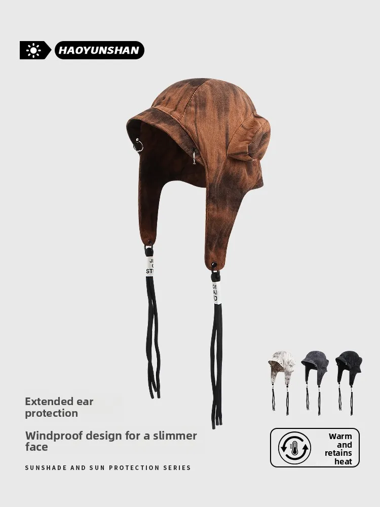 bone-piloto-estilo-americano-tingido-escuro-sex-vintage-de-veludo-cotele-com-protecao-para-as-orelhas-bone-redondo-ajust