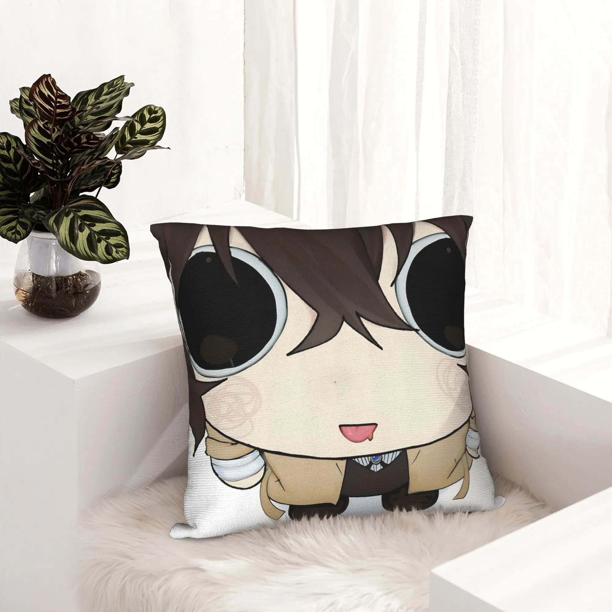 Dazai Bungo Stray Dogs Pillowcase Double-sided Printing Polyester Cushion Cover Decor Throw Pillow Case Cover Home Zipper 40*40