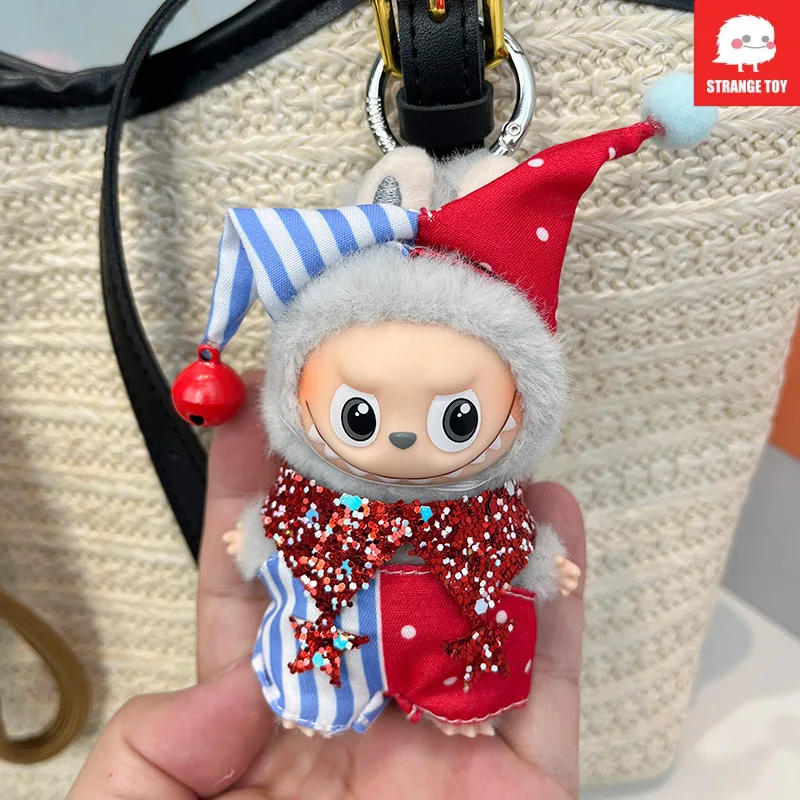 

Для Labubu 4,0 детский рождественский комплект одежды 4-го поколения, секретный код, мини-костюм Labubu, кукольный наряд, сменный комплект для младенцев