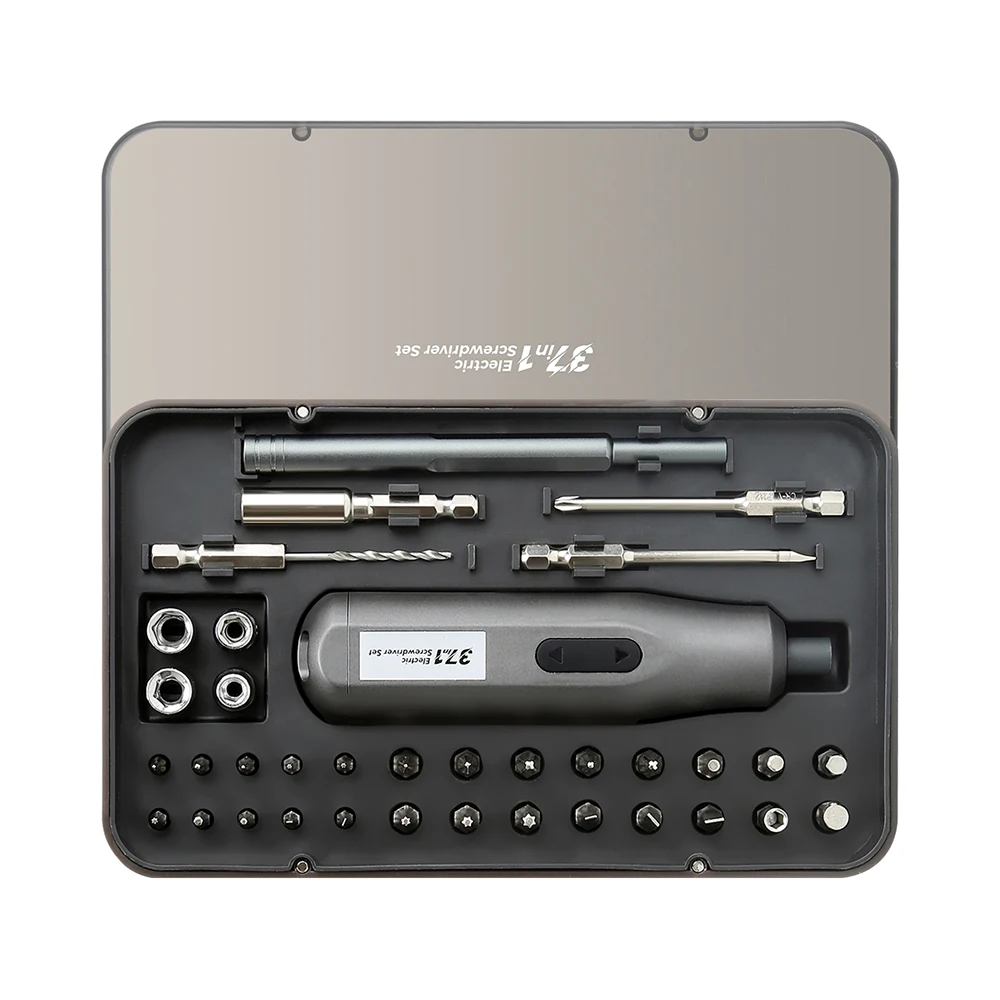 

37 in 1 Cordless Precision Electric Screwdriver Sets Mini Rechargeable Kits Wireless Bit for Xiaomi Cell Phone Mobile Laptop New