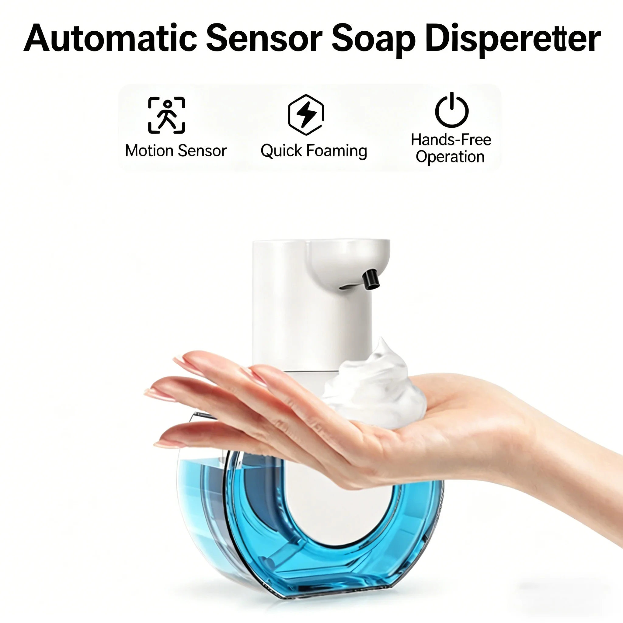 

Automatic Touchless Foam Soap Dispenser Dish Soap Dispenser for Bathroom Kitchen Smart Electric Foaming Hand Wash Machine