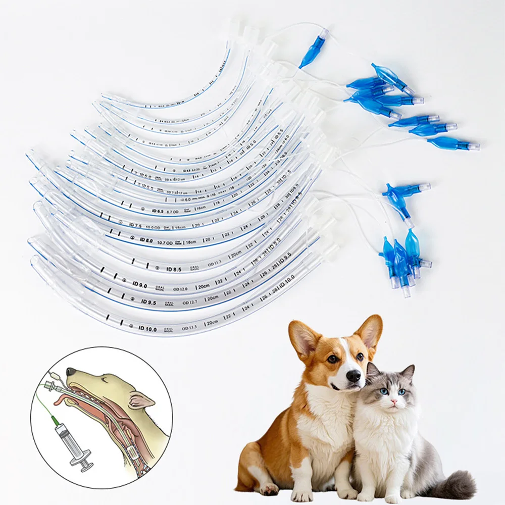 Veterinary Respiratory Tube Suitable for Cats, Dogs, Rabbits, Monkeys, and Small Animals - Inflatable Airway Tube for Emergencies, Nursing, and Veterinary Use - Suitable for Agricultural and Urban Use, for Pet First Aid
