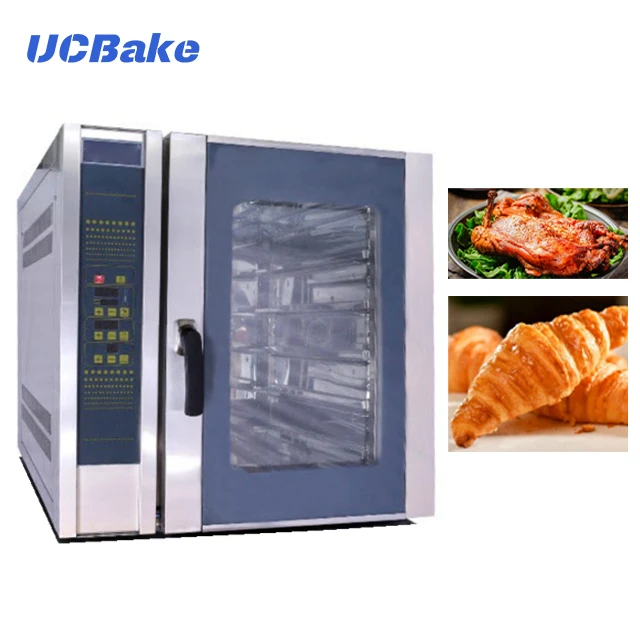 

Industrial Bakery Machine Hot Air Convection Oven for Factory Home Used Top Heating 4 Trays Electric Steam Oven