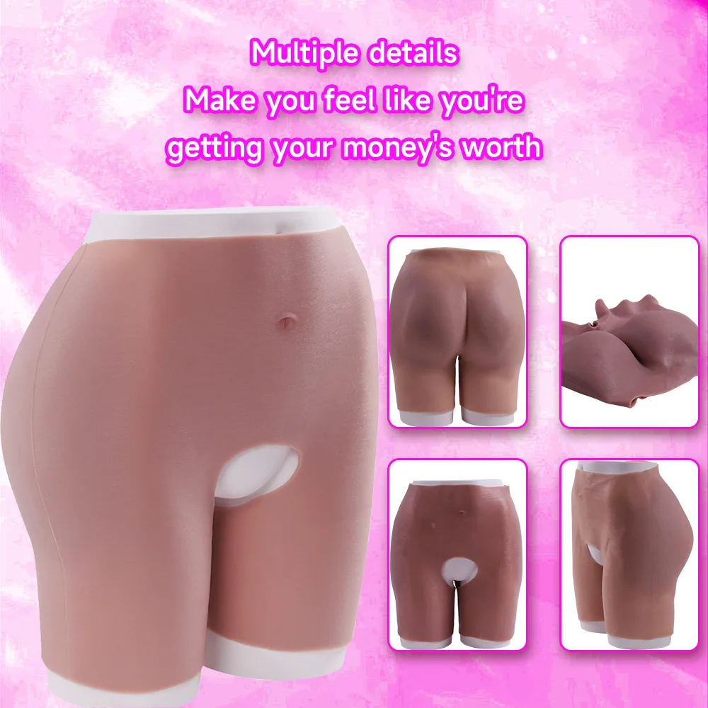 

Butt Lifter Enhancer Padded Panties Silicone Hip Pad Open Crotch Underwear Adults Crossdressing Curvy Shapewear Boosting Bum