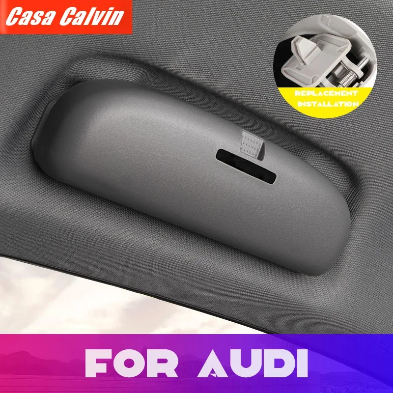 Sunglasses Case for Audi A3 S3 8V 8Y A4 B9 B8 S4 A5 S5 A6 C7 C8 Q3 Q5 Q7 2015 2016 2017 2018 2019 2020 2021 2022 Car Accessories