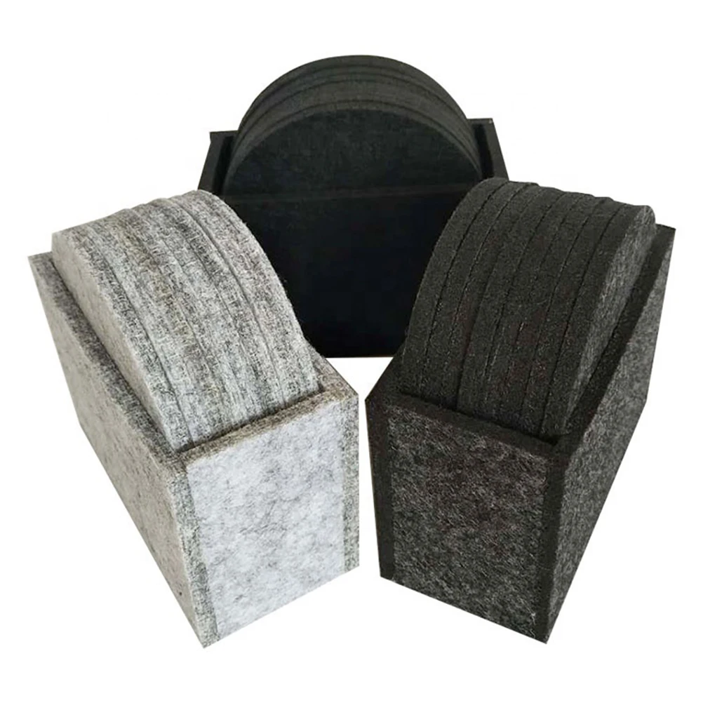 

Felt Absorbent Non Mats Dark Grey Protect Furniture Home Cafe Cup Pads For Tables Restaurant Table Decor