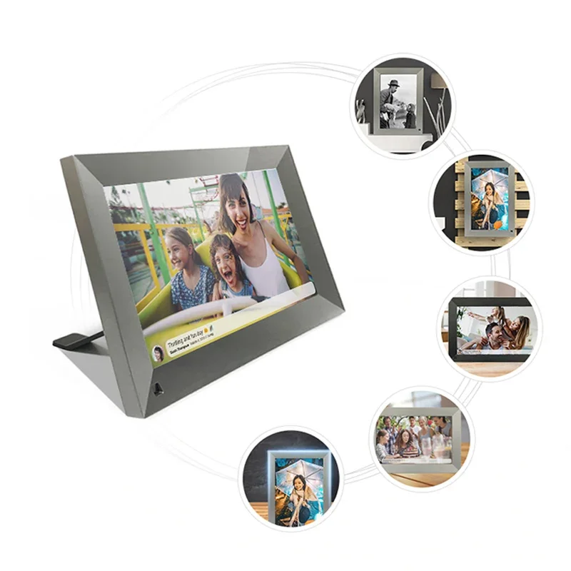 Hot Sale Smart WiFi Digital Photos Frame 10 Inch HD IPS Panel Touch Screen Free App Video Audio Fashional Digital Frame