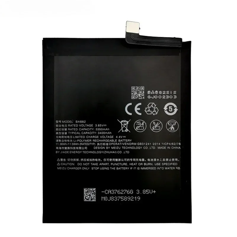 High Quality 3400mAh BA882 BA971 BA928 Battery For Meizu 16S 16TH 16Spro 16T Phone Latest Production Batteries Bateria+Tools