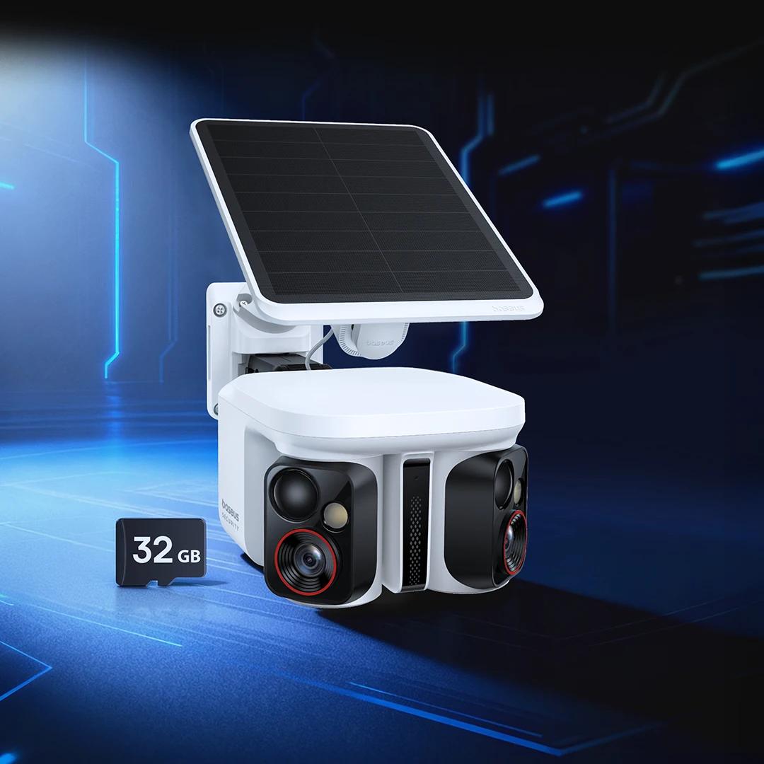 Baseus Security X1 Pro Outdoor Dubbele Camera Draadloze 3K Camera Zonnepaneel Gezichtsherkenning Slimme AI Tracking Beveiligingscamera