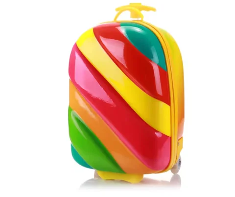 16 inch Soft Suitcase Travel Trolley Bags For Girls Rainbow Style Suitcase For Girls kid's Carry on Luggage Suitcase Wheeled