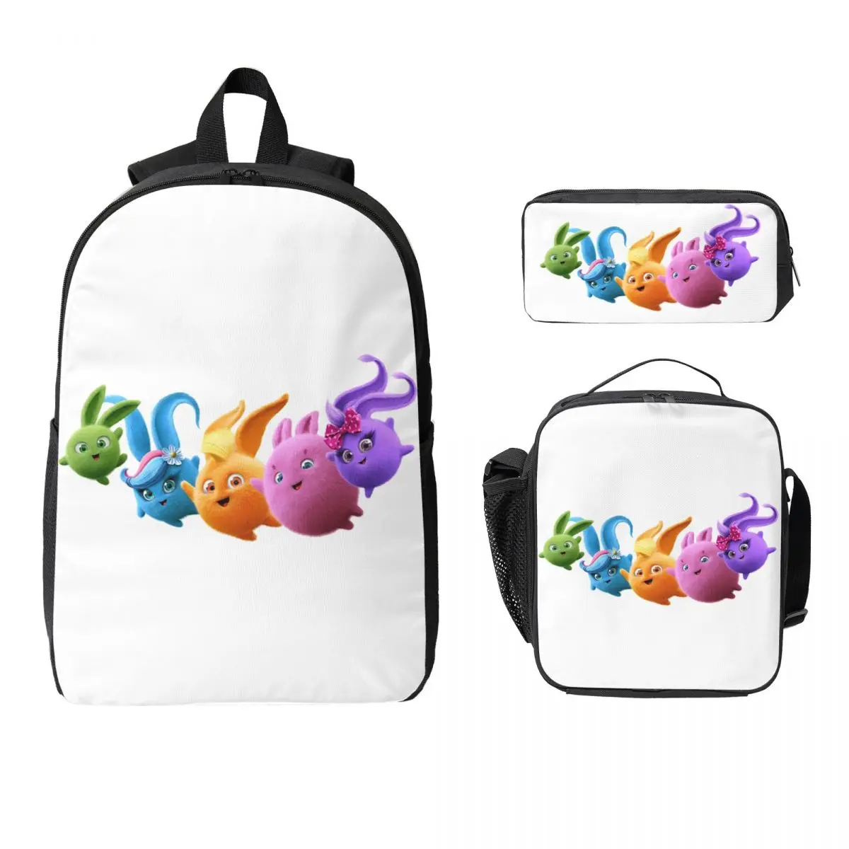 

Sunny Bunnies Backpack Student Boys Girls BookBag School Bag Computer Shoulder Bags 3ps Insulated Lunch Bag Pencil Case