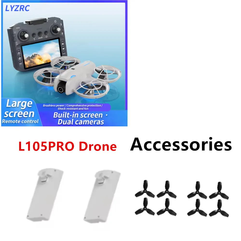 L105 PRO Mini Drone Battery Original Spare Parts 3.7V 1000mAh /  Propeller Blades  / Use For L105 PRO Drone  Parts ﻿