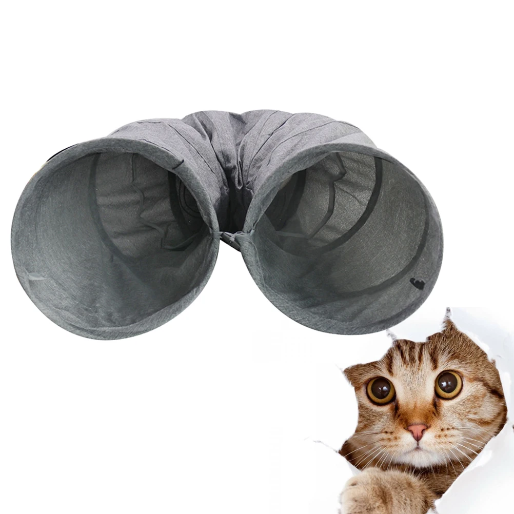 

Foldable Interactive Tube Play Tunnel With Sound Paper Small Space-Saving For Kitten Durable Cat Activity Tunnel Pet Playing