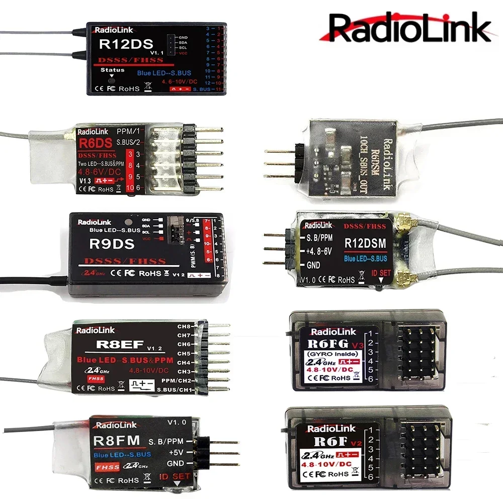 Radiolink R12DSE R12DS R9DS R8FM R8EF R8FM  R6DSM R6DS R6FG  R6F Rc Receiver 2.4G Signal for RC Transmitter