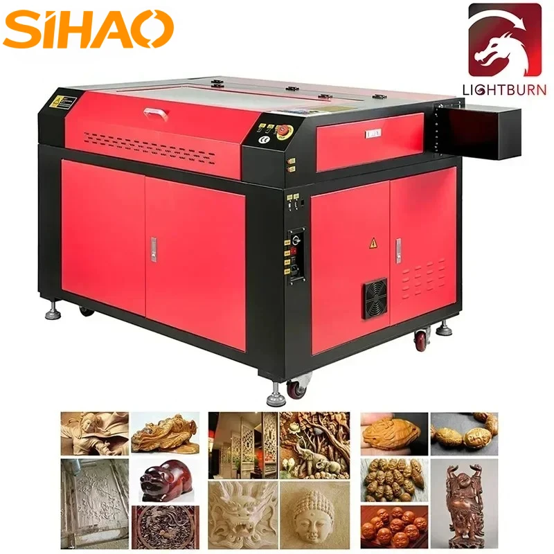 SIHAO Laser Engraver 100W Laser Engraving Machine CO2 90 x 60 cm RUIDA Lightburn Woodworking DIY Tool CNC Printer USB