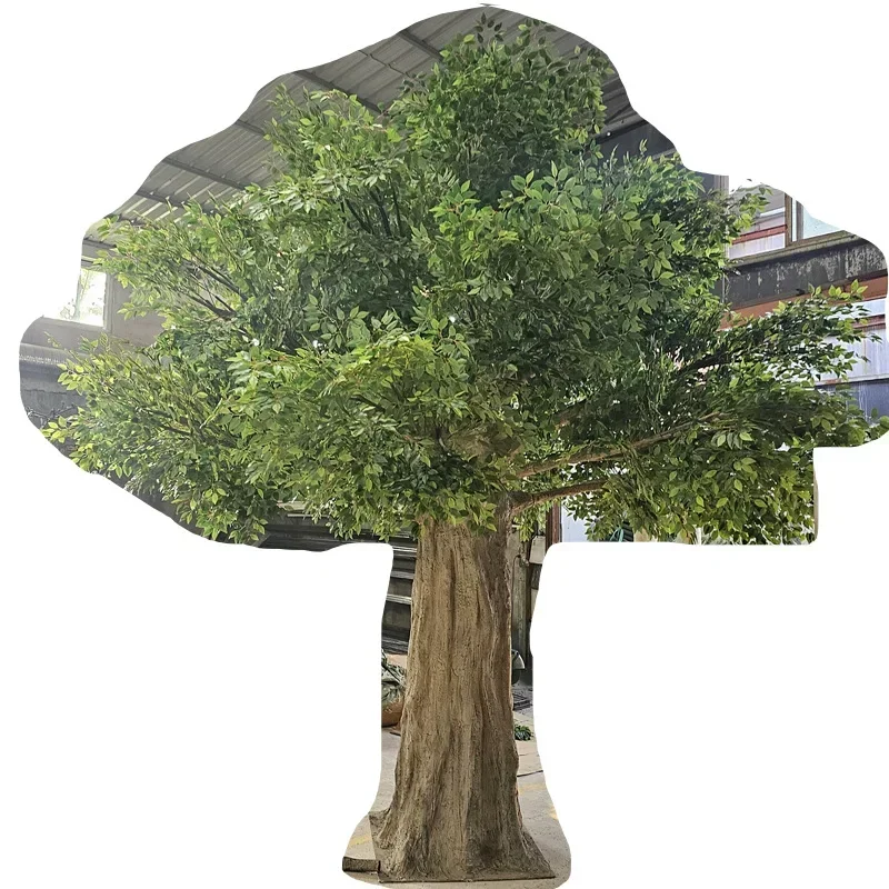 Simulation large banyan tree hotel supermarket hall landscape props decorative tree artificial fiberglass simulation fake banyan