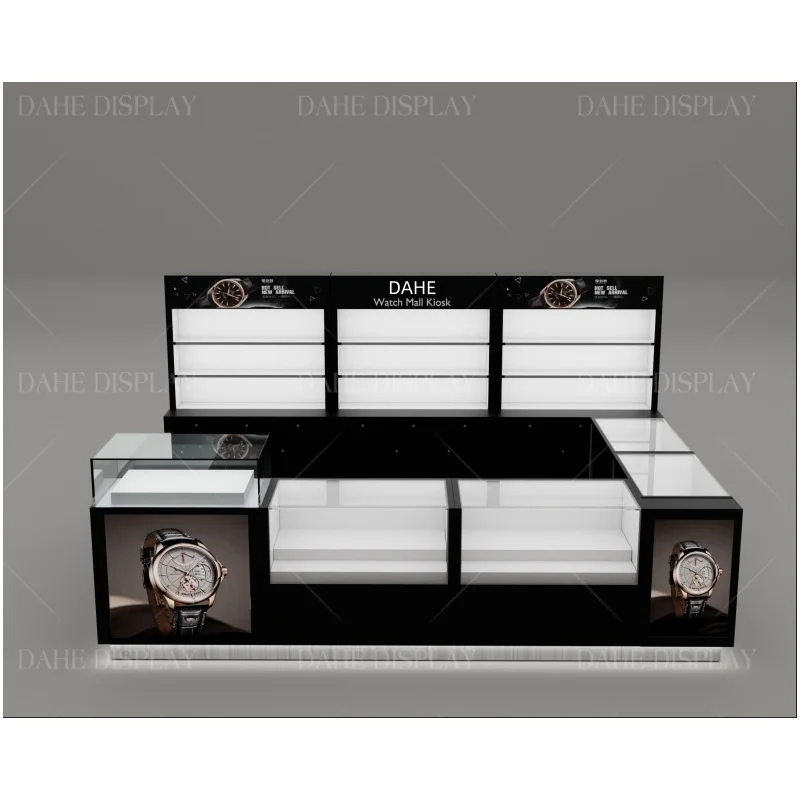custom.High-End Customized Glass Display Counter Jewelry and Watch Cabinet Displaying Watches