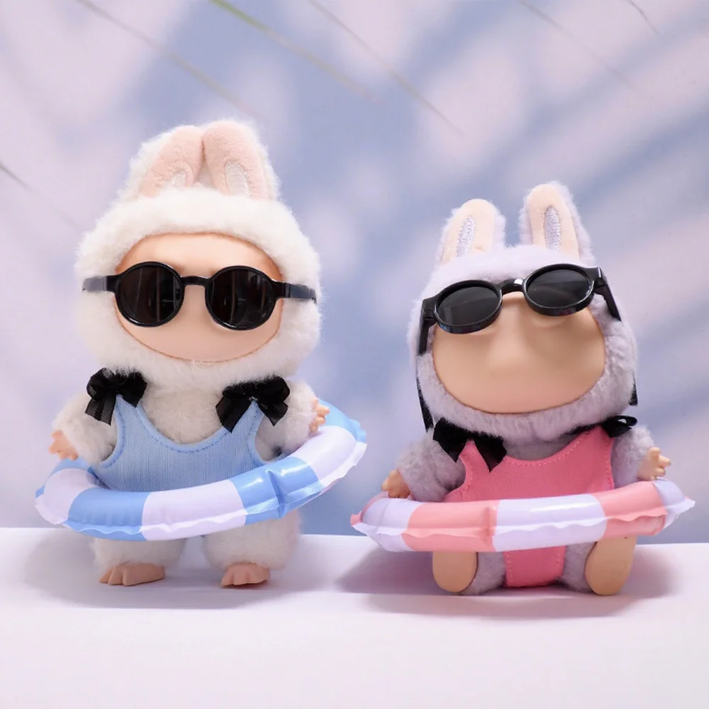 

Mini Doll Clothes Summer Swimsuit Doll Clothing Swim Ring Accessories 15-17cm Toy DIY Dress Up For Labubu Clothes Decoration