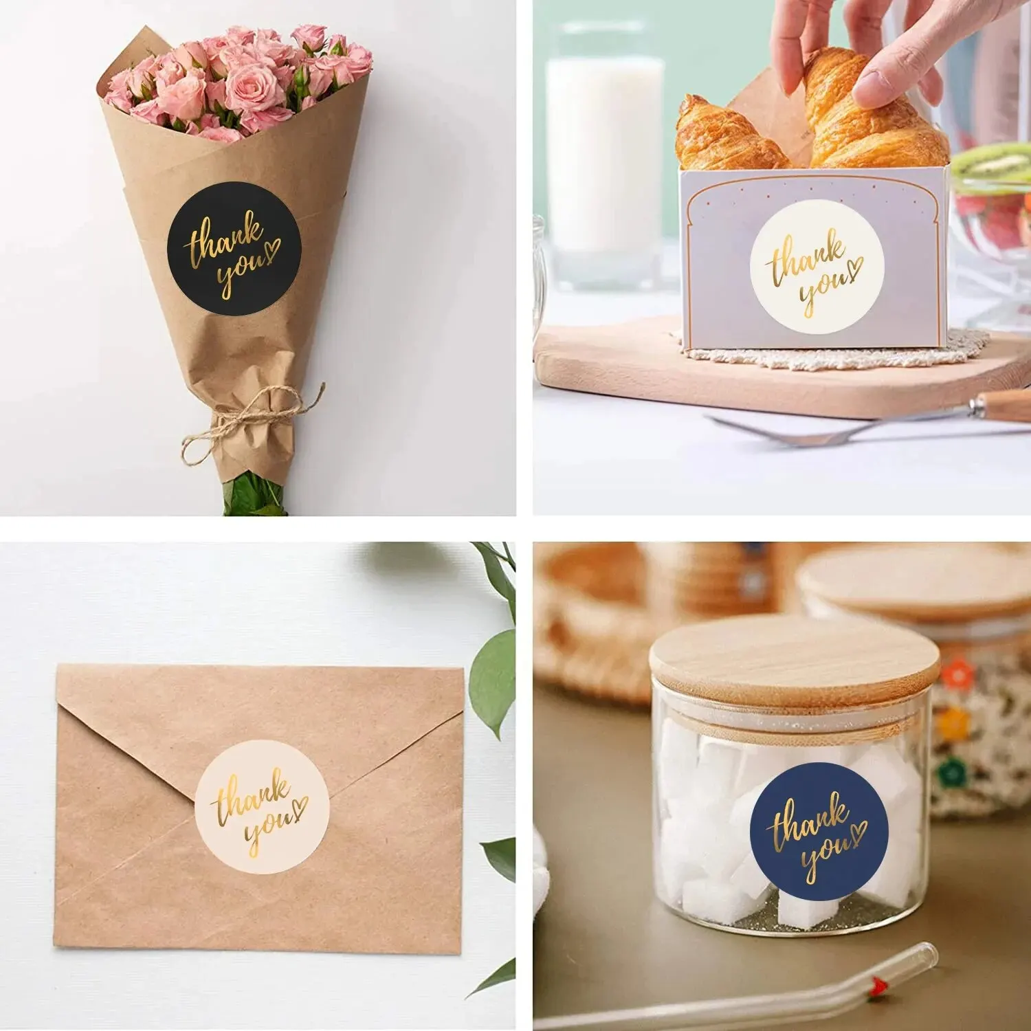 500 Stücke Danke Aufkleber Für Umschlag Versiegelung Etiketten Schreibwaren Handgemachte Hochzeit Geschenk Dekoration Aufkleber 1 zoll Neue