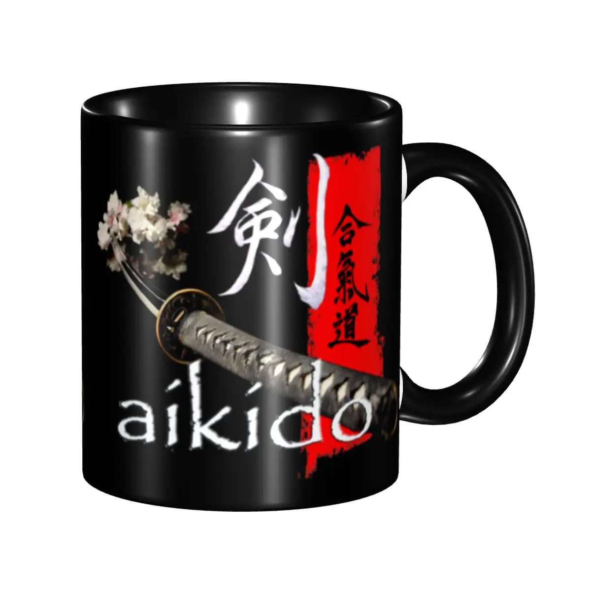 

Aikido Katana Samurai Sword Martial Arts Mug Personalized Ceramic Coffee Mug Cup Creative Gift