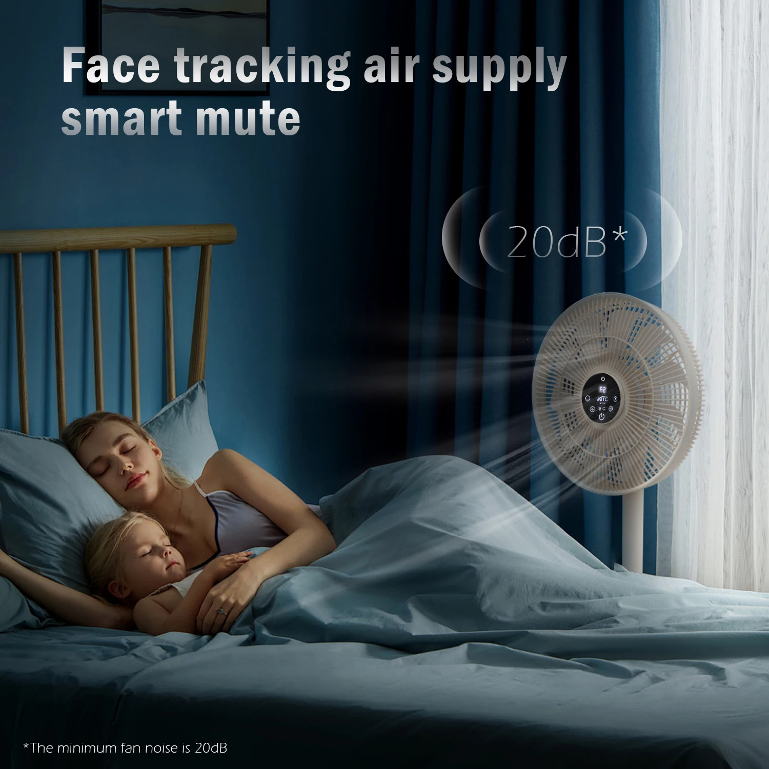 الأصلي AITC First AI PedestalFan In World Wind التلقائي تتبع الإيماءات البشرية التي يتم التحكم فيها للاستخدام المنزلي هادئة للأشخاص ذوي الإعاقة