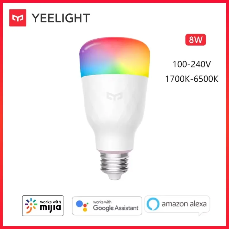 Yeelight-Lampe d'ambiance LED W3, lumière blanche chaude à intensité variable, commande vocale, Mi Home, Google Home