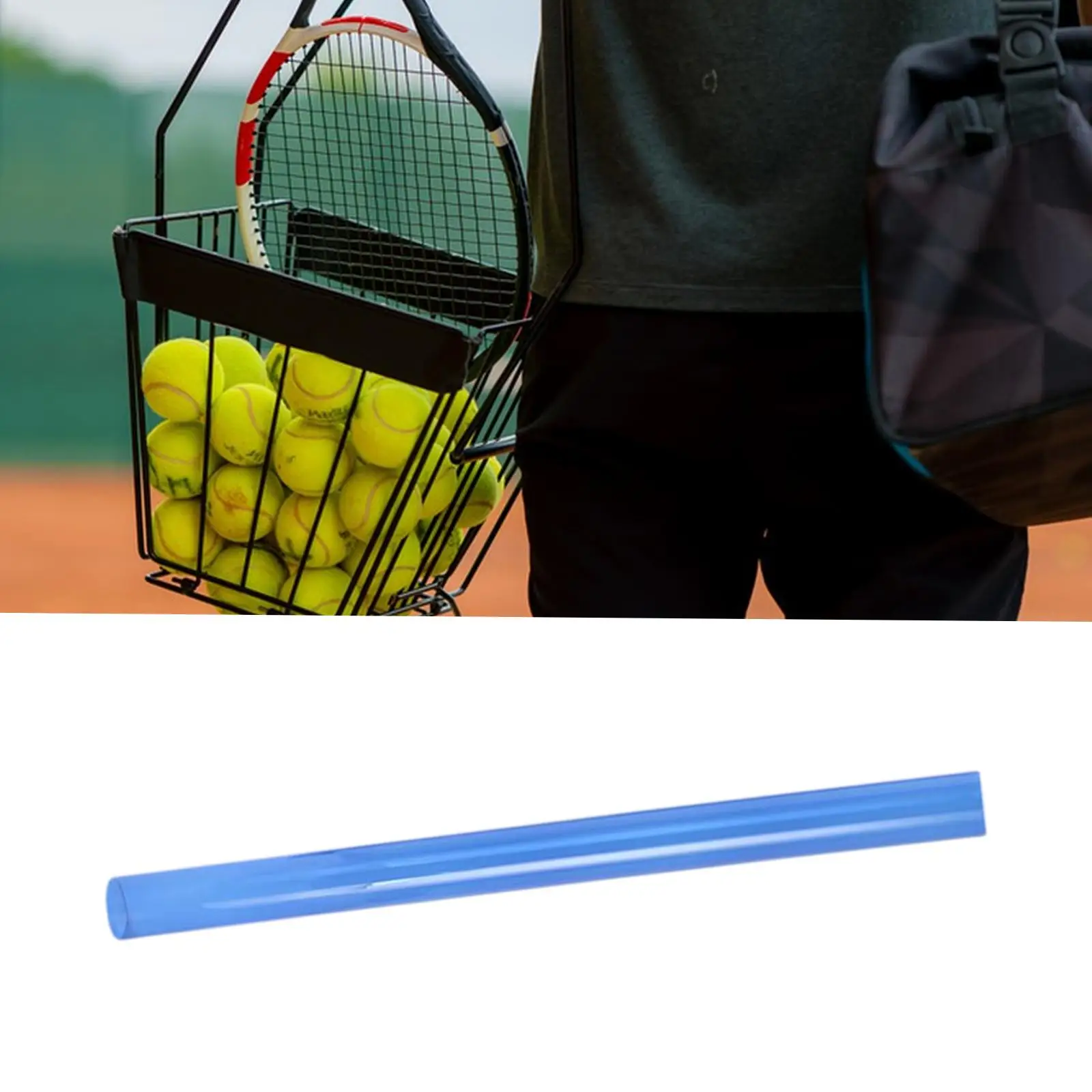 

Tennis Ball Pick up Tube Pickup Tool with Adjustable Strap Holding 15 Balls Outdoor Activities Men Enthusiasts Ball Collector