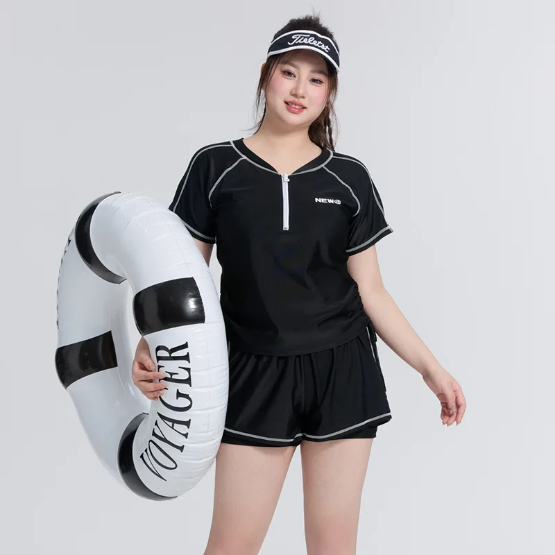 

Новый спортивный купальник 2025 года, боксеры большого размера, 2 шт., консервативный и тонкий купальник