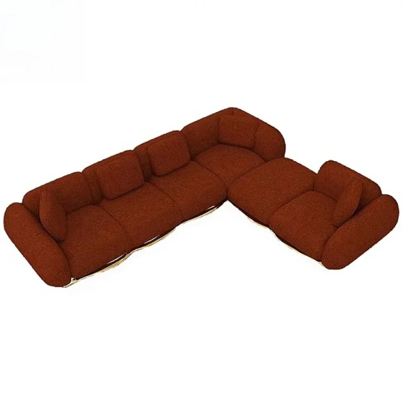 Italian creative L-shaped living room sofa luxury mansion interior designer high-end large sofa alien modeling
