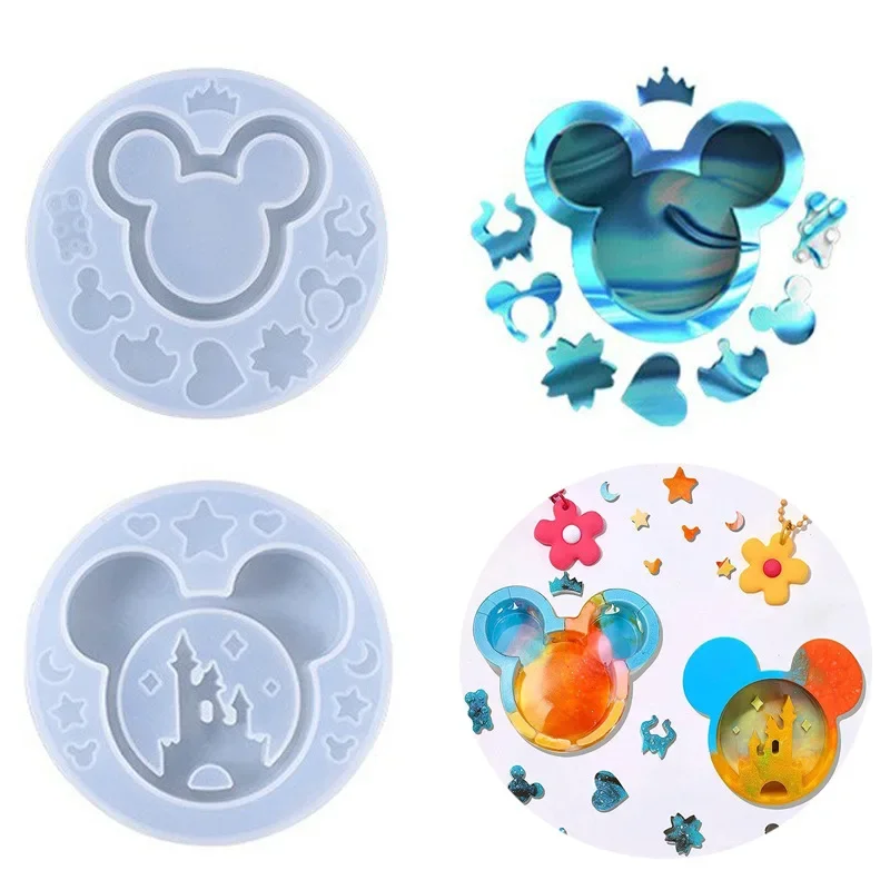 1PC New Mouse Shakers Resin Mold Keychain Pendant Silicone Moulds for DIY Jewelry Making Epoxy Resin Decoration Handmade Craft