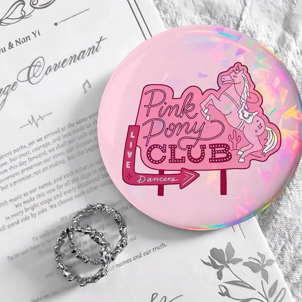 Singer Chappell Roan Pink Pony Club Round Badges Can Be Used To Decorate Clothes And Backpack Pins
