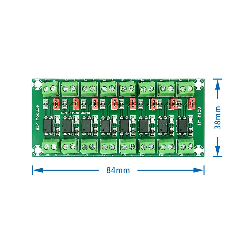 PC817 Optocoupler 2/4/8-way Voltage Isolation Board Voltage Control Transfer Module Drive Photoelectric Isolation Module