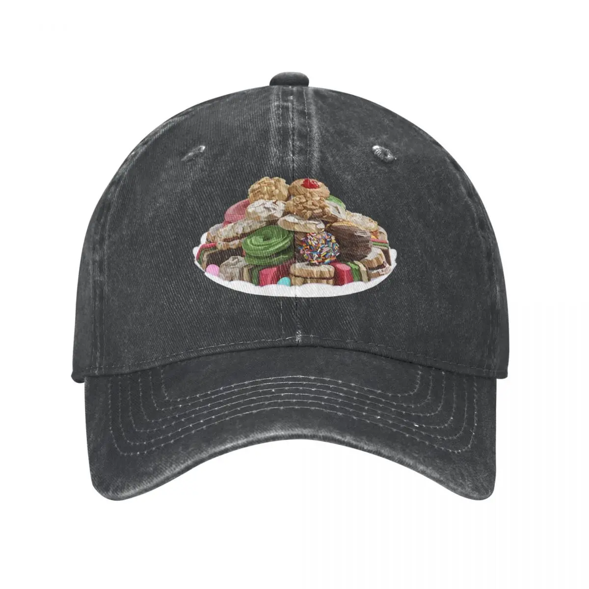 Italian Assorted Colorful Cookie Platter TrayCap Cowboy Hat golf sun hats for women Men's