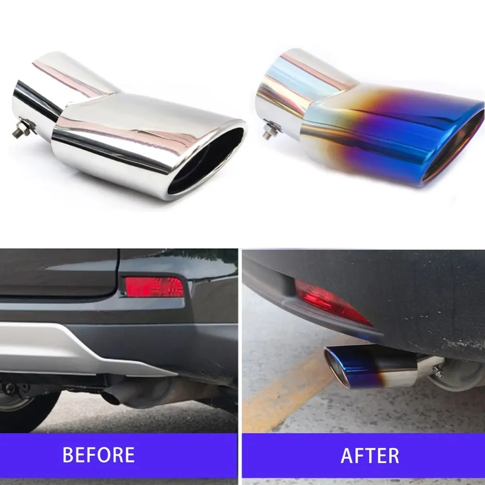 FOR HONDA CR-V CRV 2017-2021 2018 2019 2020 Car Auto Muffler Stainless Steel Trim Tail Tube Exhaust Pipe Tip Replacement Parts