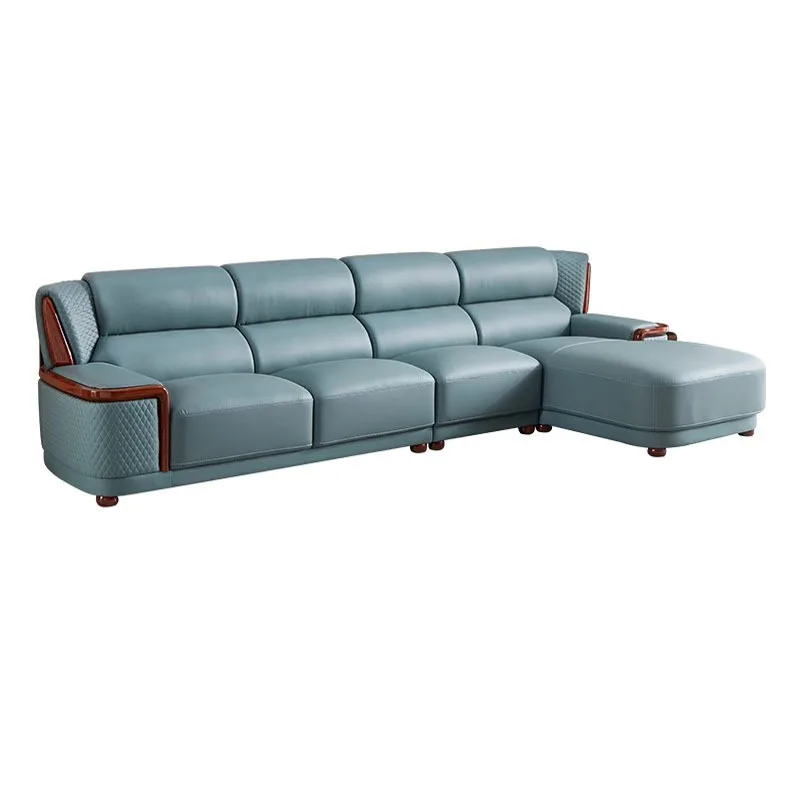 

Italian, leather, sofa, Nordic, living room, combination, simple, modern, straight row